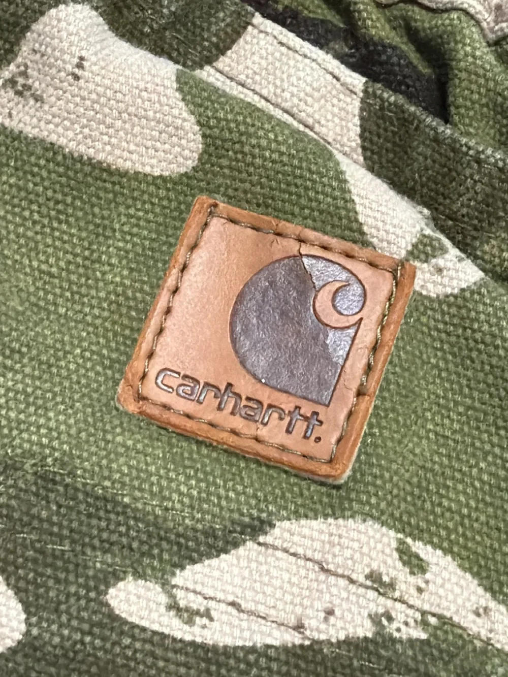 Carhartt Toddler Camo Cargo Shorts - Olive Green & Tan